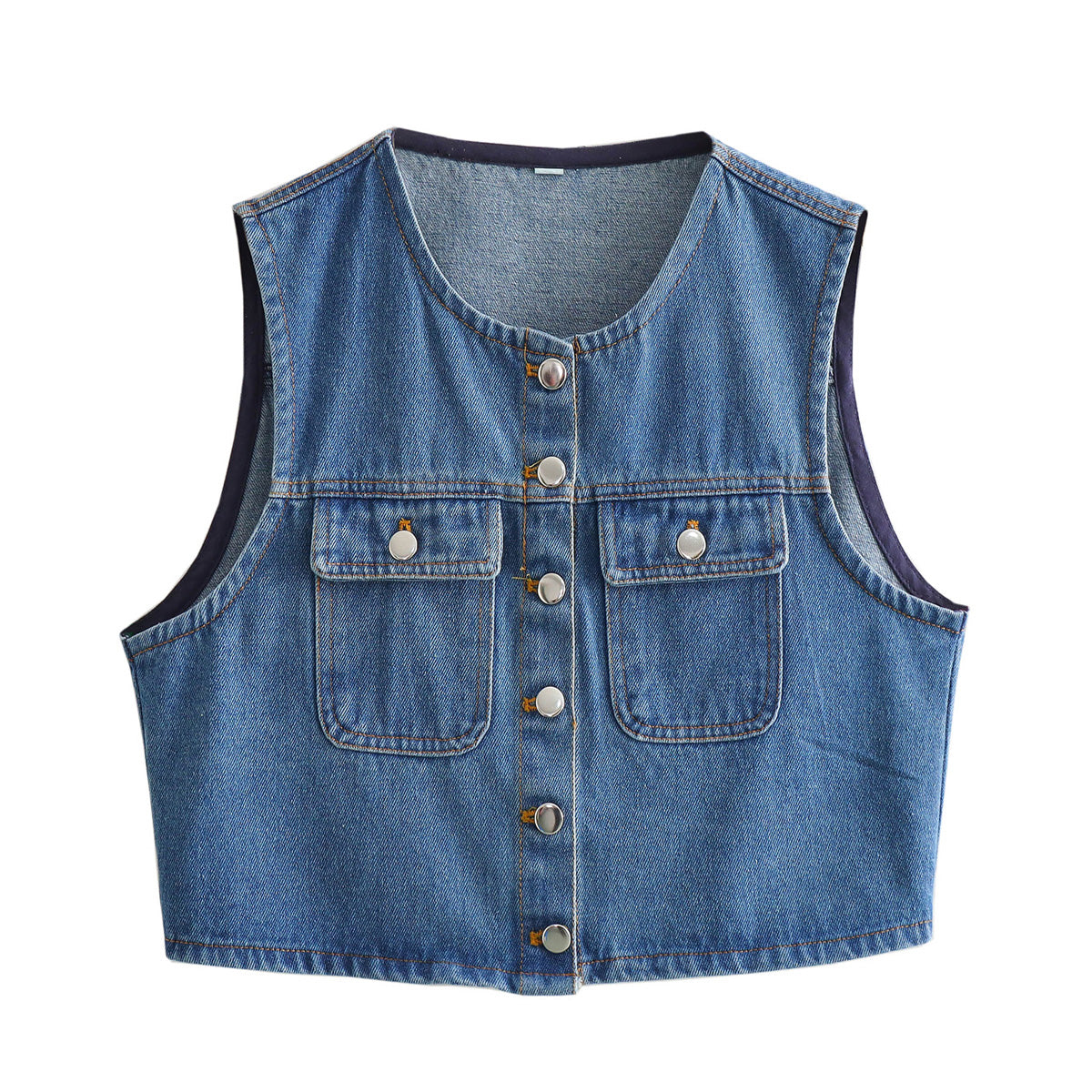 Trendy Denim Vest for Women Niche Spring Autumn Outerwear Casual Advanced