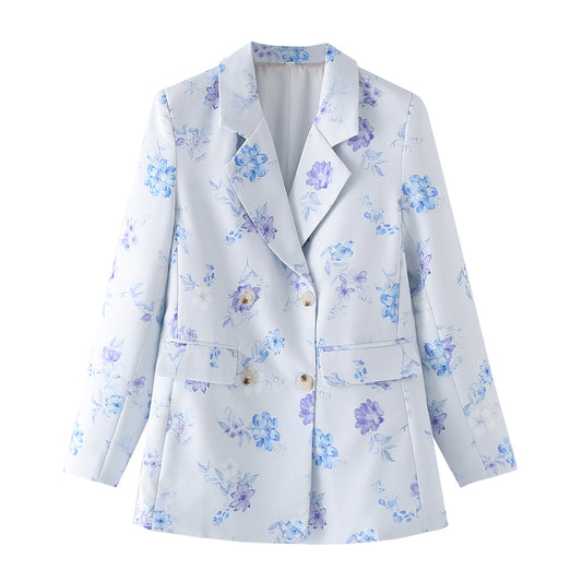 Spring Women Printed Blazer