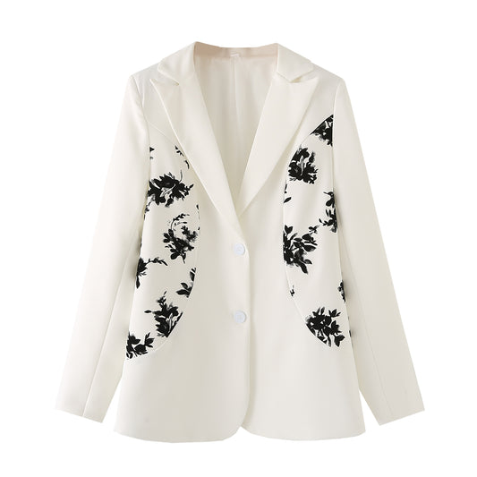 Spring Women Clothing Street Texture Blazer