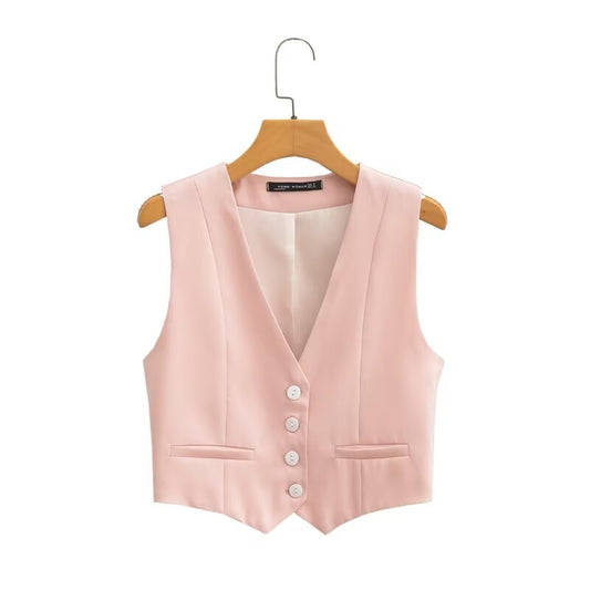 Spring Women Street All Match Short Vest