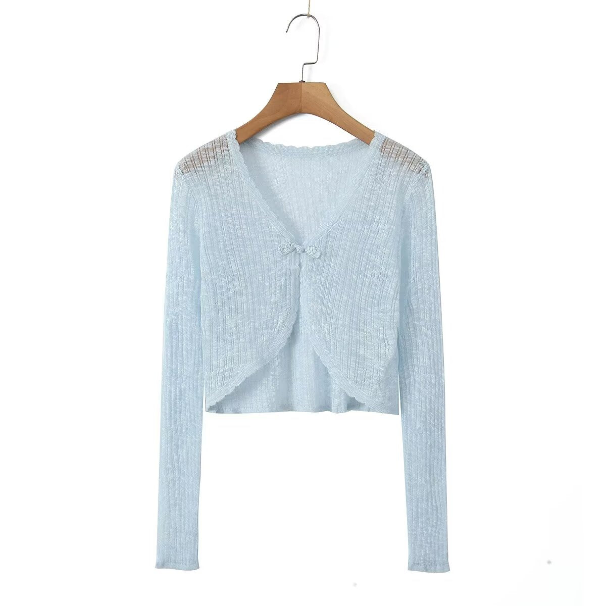 Sun Protection Knit Cardigan Coat Women Summer Niche Loose Short Outer Wear Smock Top