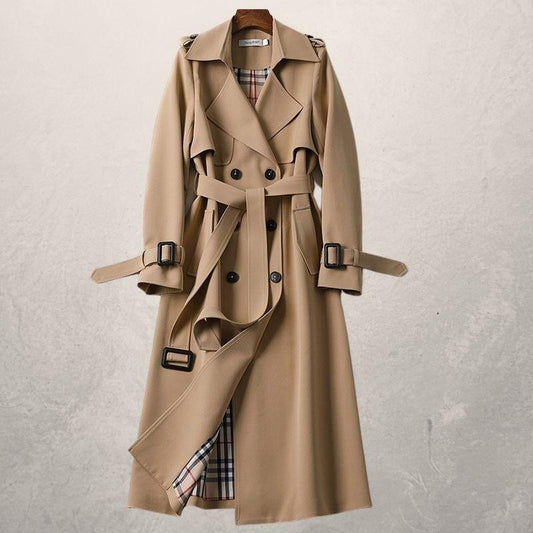 Trench mi-long femme automne coupe vent Long