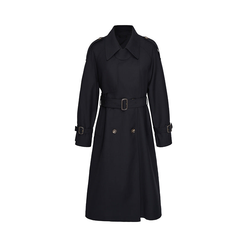 Classic Non Ironing Anti Wrinkle British Casual Extended Trench Coat Women