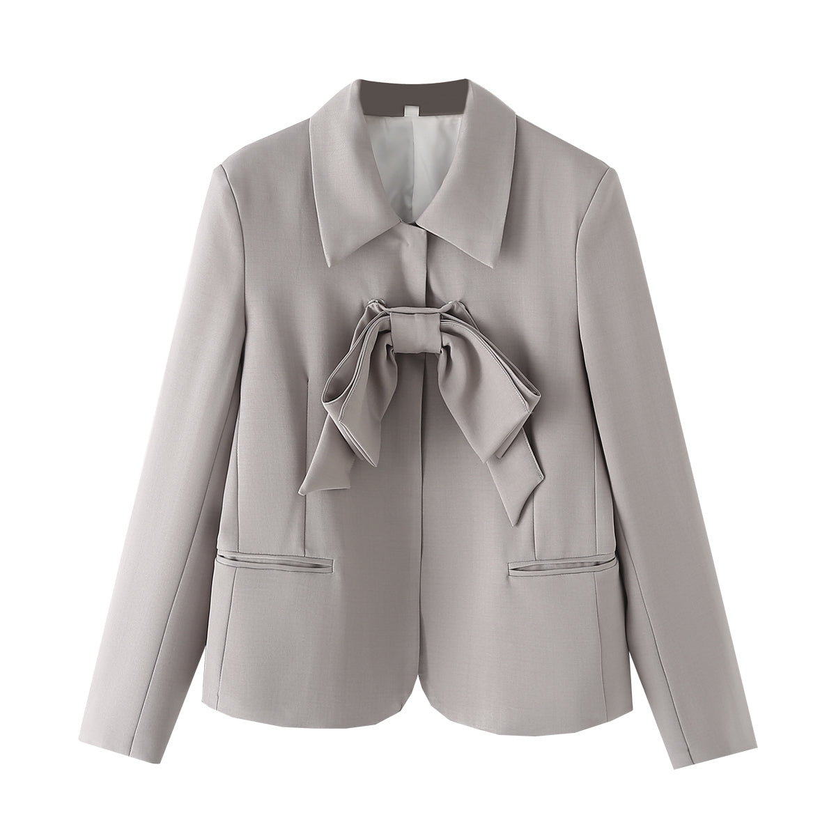 Mujer Otoño Invierno Sólido Diseñador Bow Blazer