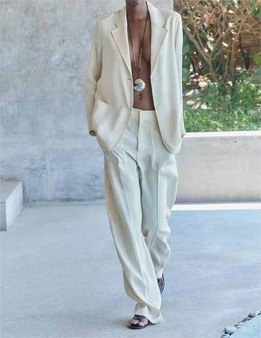 Spring Drape Blazer Drape Pants