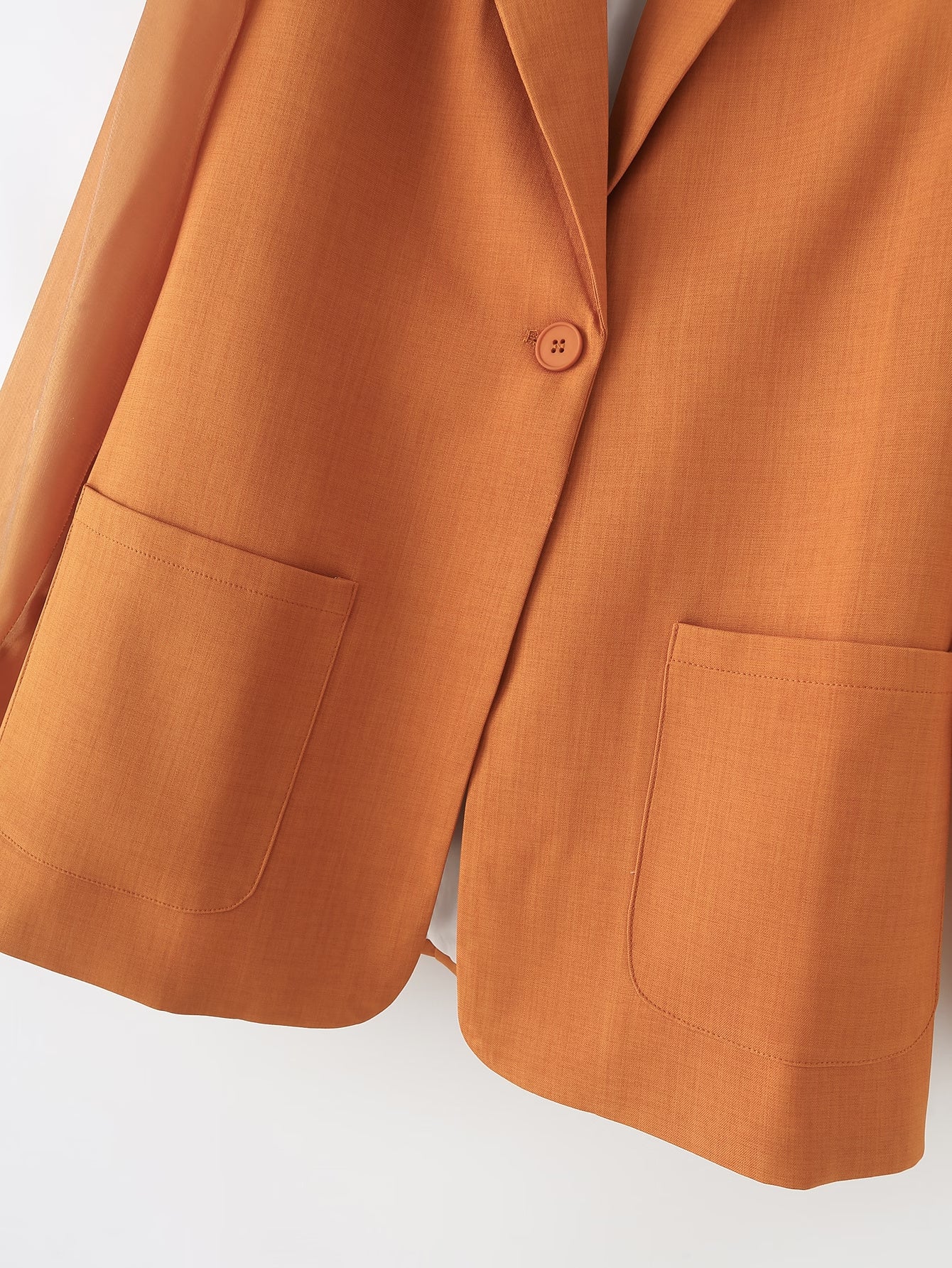 Spring Women Clothing Zaura Drape Orange Blazer