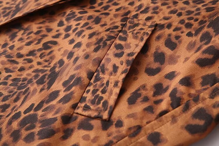 Summer Women Clothing Casual Animal Pattern Floral Print Trench Coat