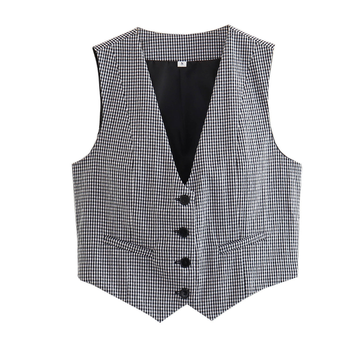 Women Clothing Fifteen Colour Retro Pure Candy Color V neck Short Vest Waistcoat Top