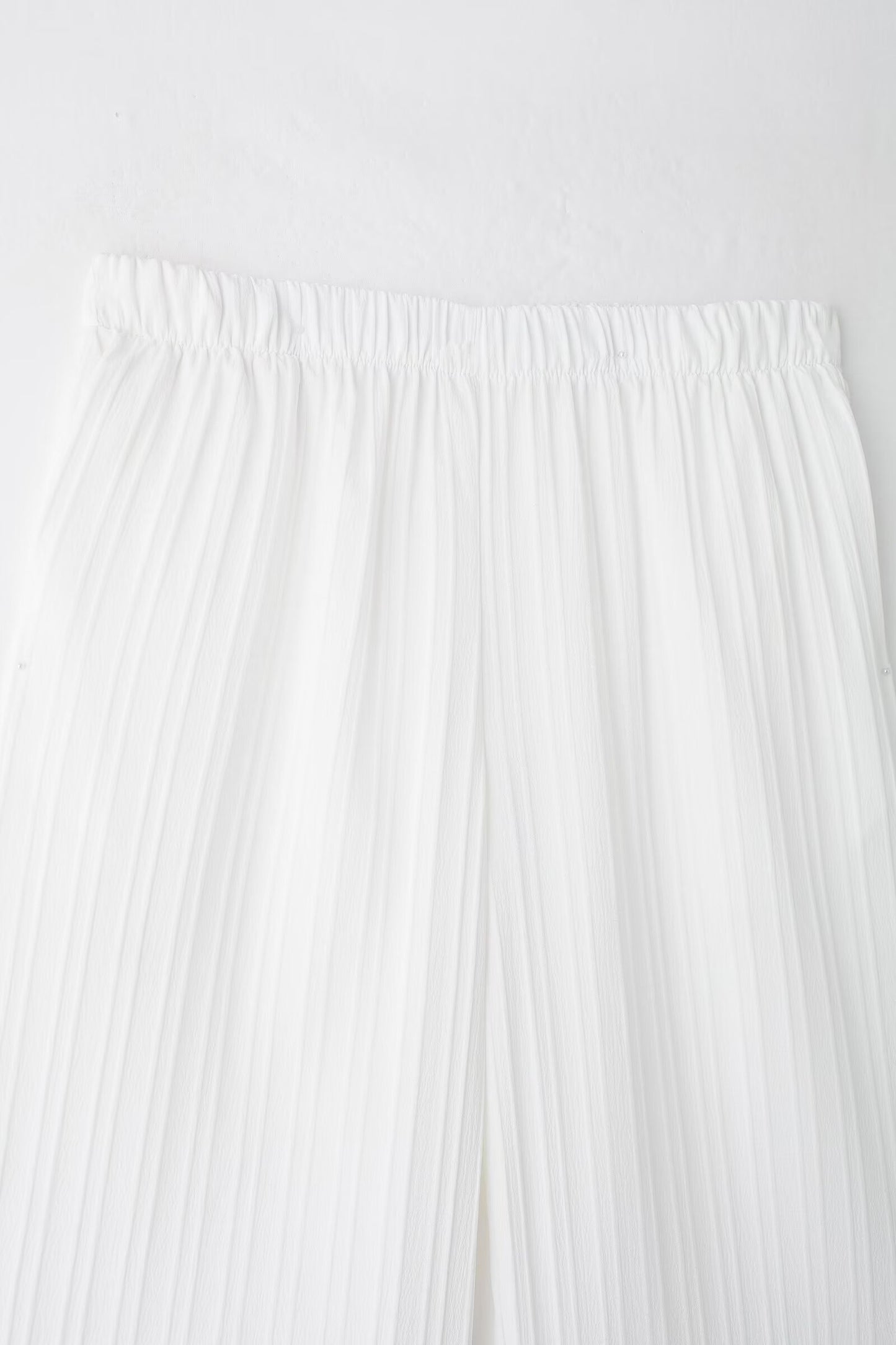 Costume français blanc à manches longues pour femmes, chemise à manches longues, taille haute, jambes droites et larges