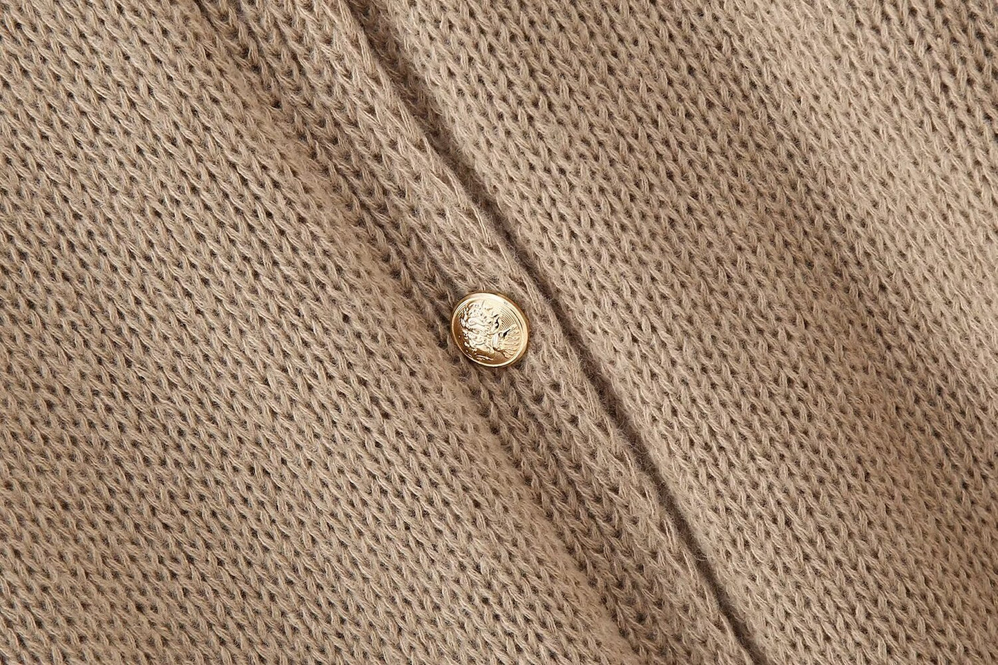 Pull cardigan à boutons métalliques pour femme, style urbain et décontracté, collection automne