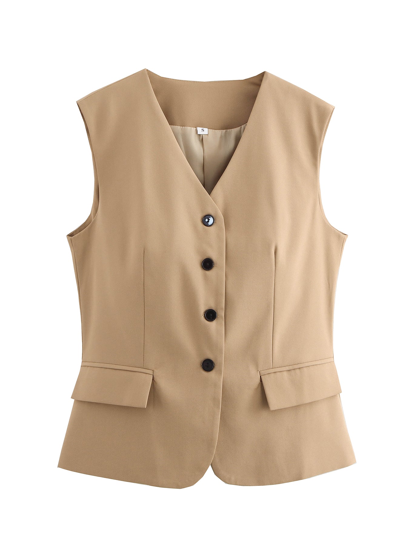 Vêtements d'automne pour femmes Street Cardigan à simple boutonnage à col en V Gilet Slim Fit