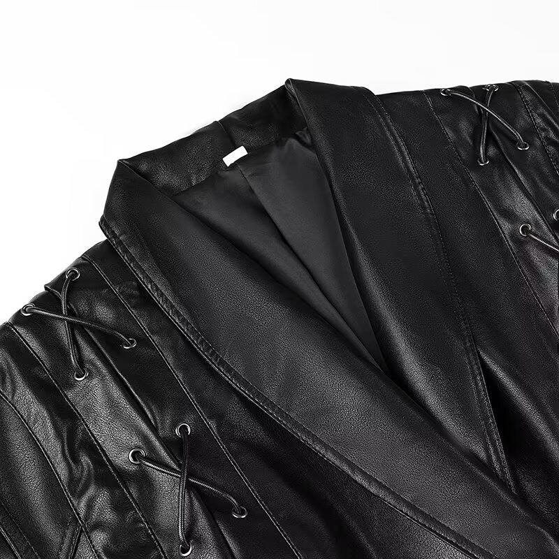 Vêtements pour femmes Super All Match Retro Faux Leather Jacket Coat