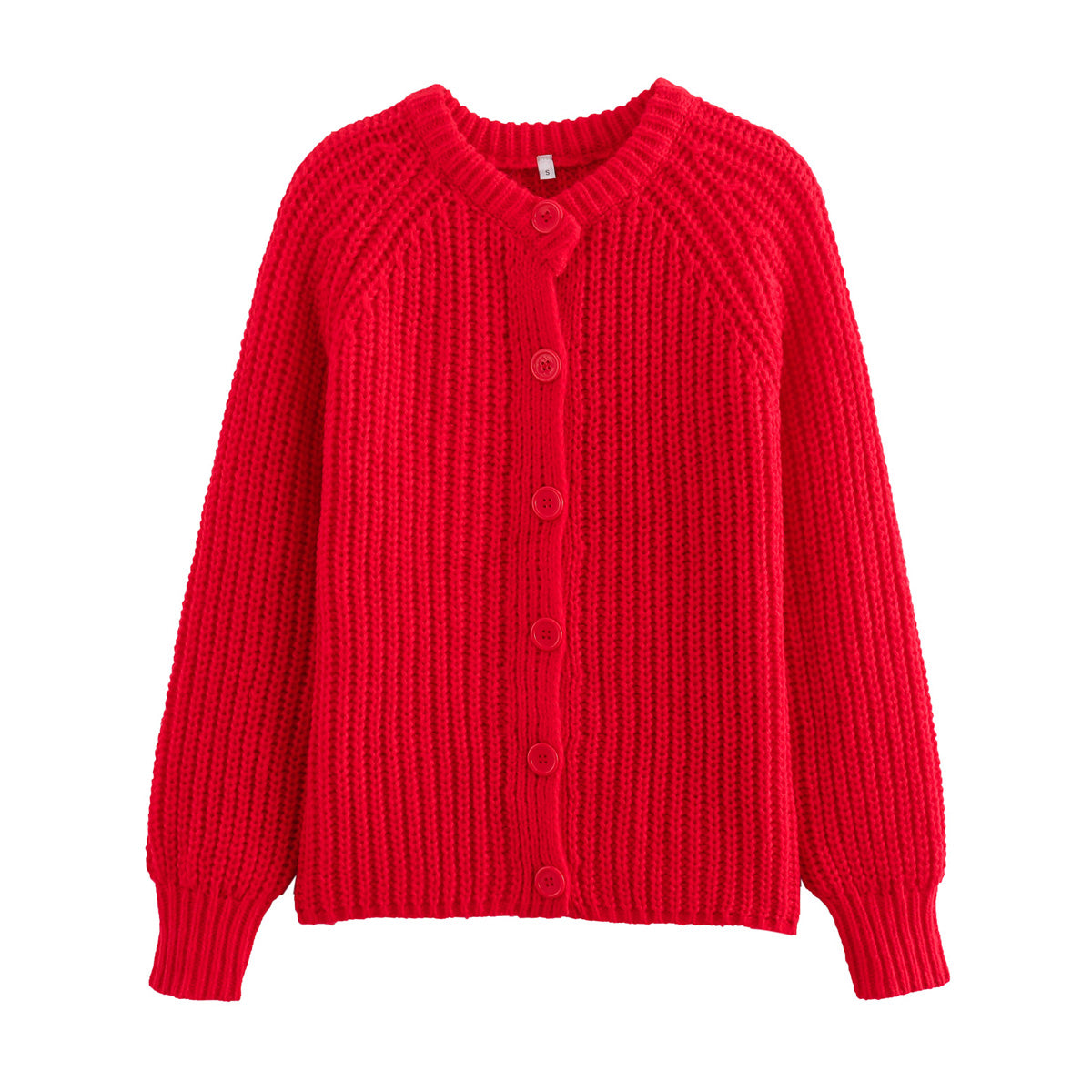 Pull à manches longues et boutonnage simple pour femme, vêtement d'automne