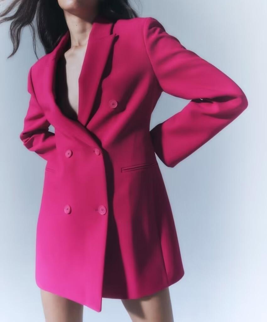 Blazer croisé pour femme, vêtement d'automne