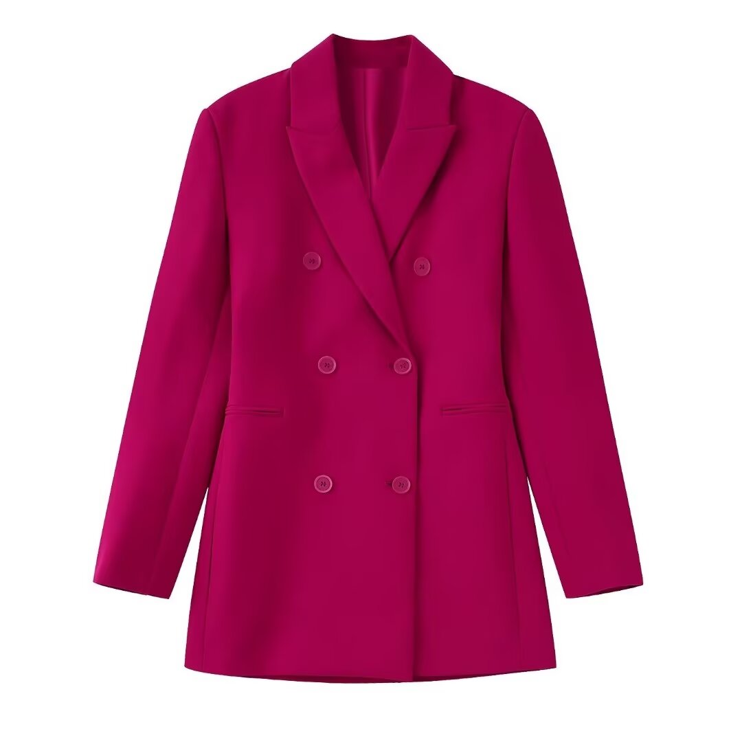 Blazer croisé pour femme, vêtement d'automne