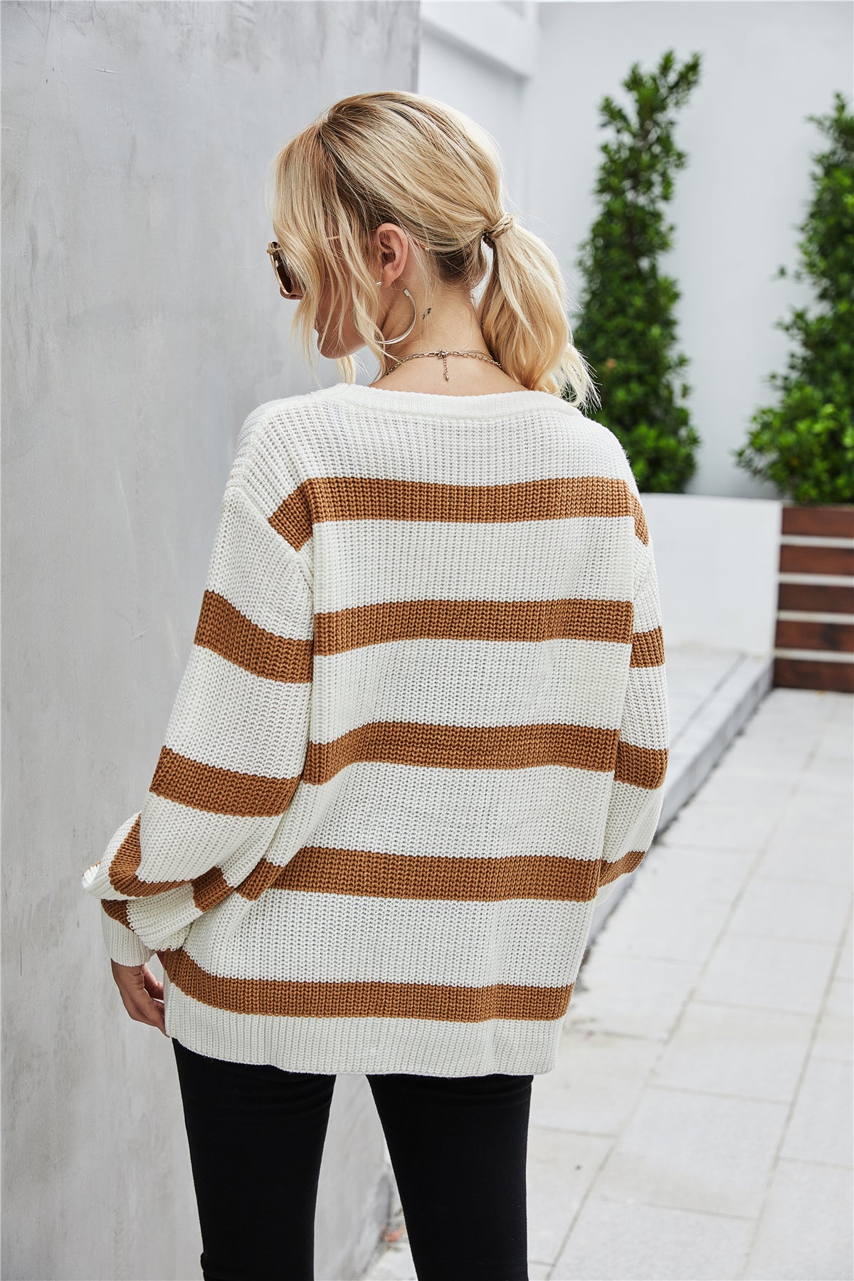 Pull à col rond pour femme, vêtement d'automne et d'hiver, pull à coutures