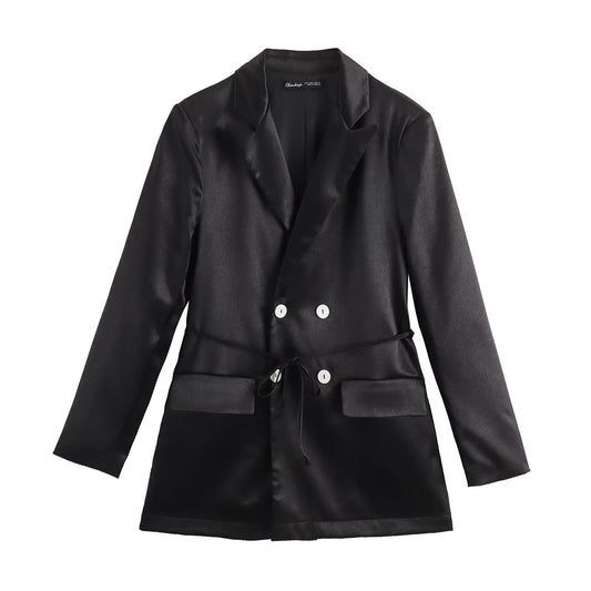 Blazer drapé croisé pour femme