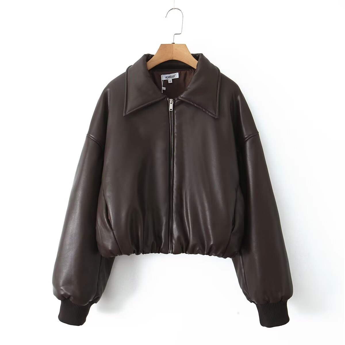 Autumn Protein Wallet Cotton Windproof Jacket Motorcycle Retro Lapels Long Sleeve Short Coat