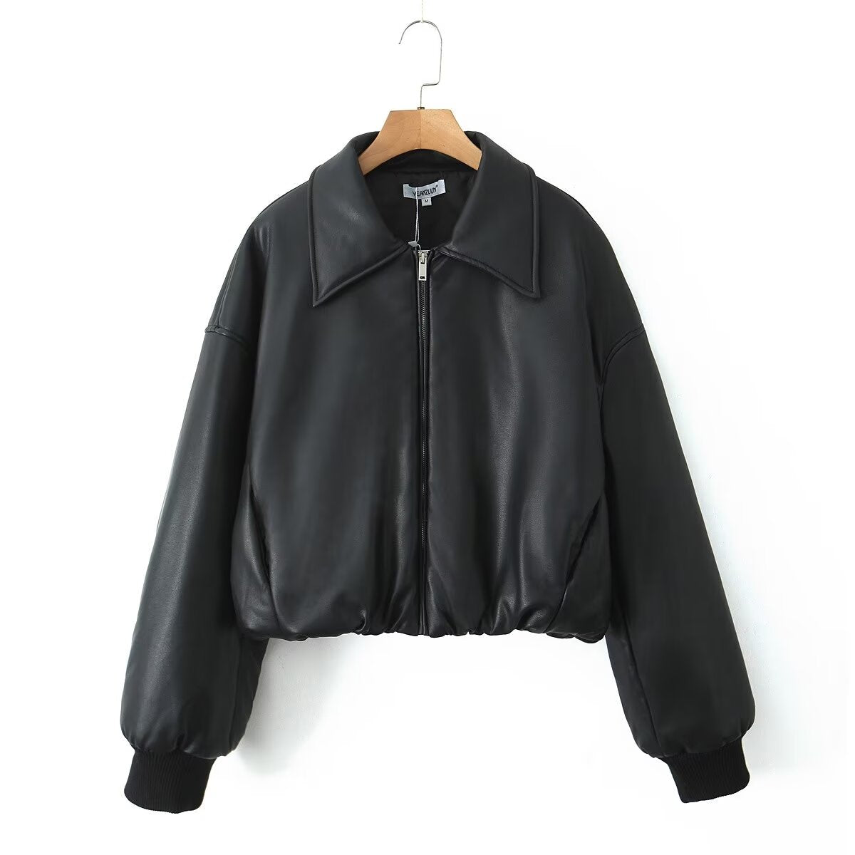 Autumn Protein Wallet Cotton Windproof Jacket Motorcycle Retro Lapels Long Sleeve Short Coat