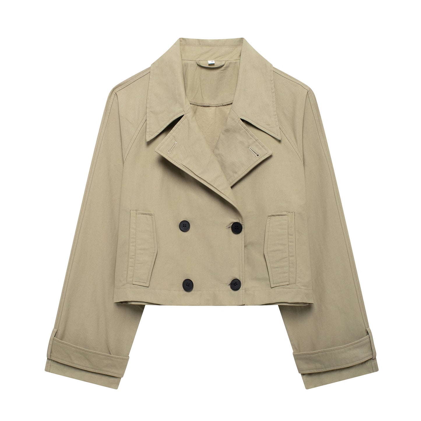 Women Clothing Autumn Winter Street Trench Coat Short Jacket