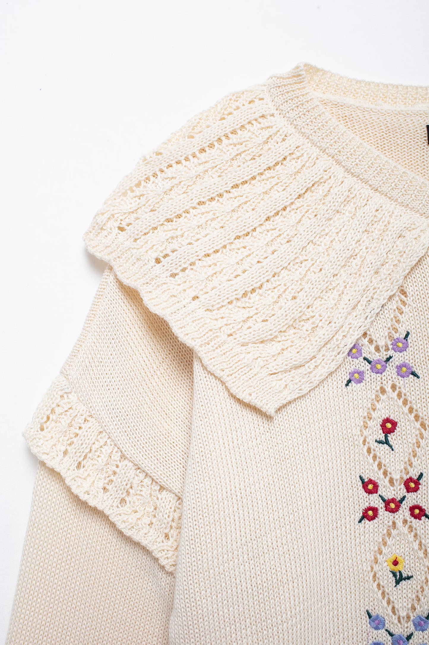 Fall Women Clothing Elegant Embroidery Knitted Sweater