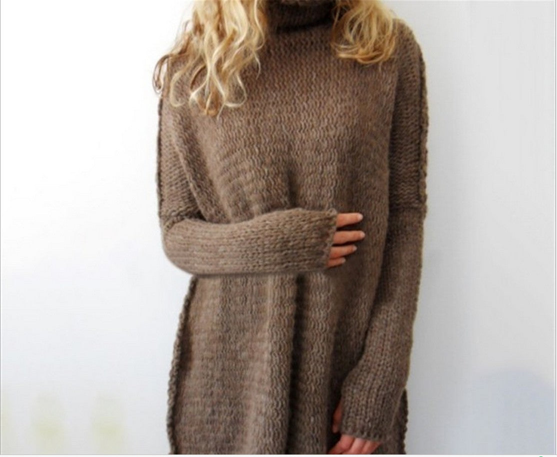 Autumn Winter Turtleneck Sweater Women Knitted Solid Color Office Women Knitwear Women