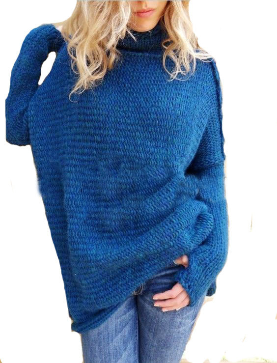 Autumn Winter Turtleneck Sweater Women Knitted Solid Color Office Women Knitwear Women