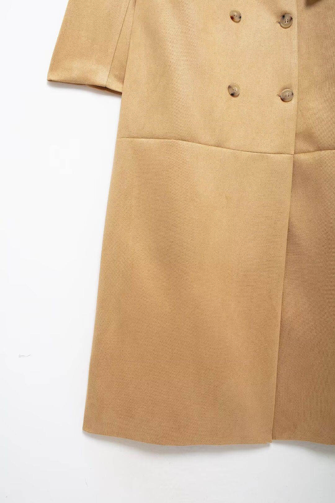 Trench-coat long en daim pour femme, vêtement d'automne et d'hiver élégant et à la mode