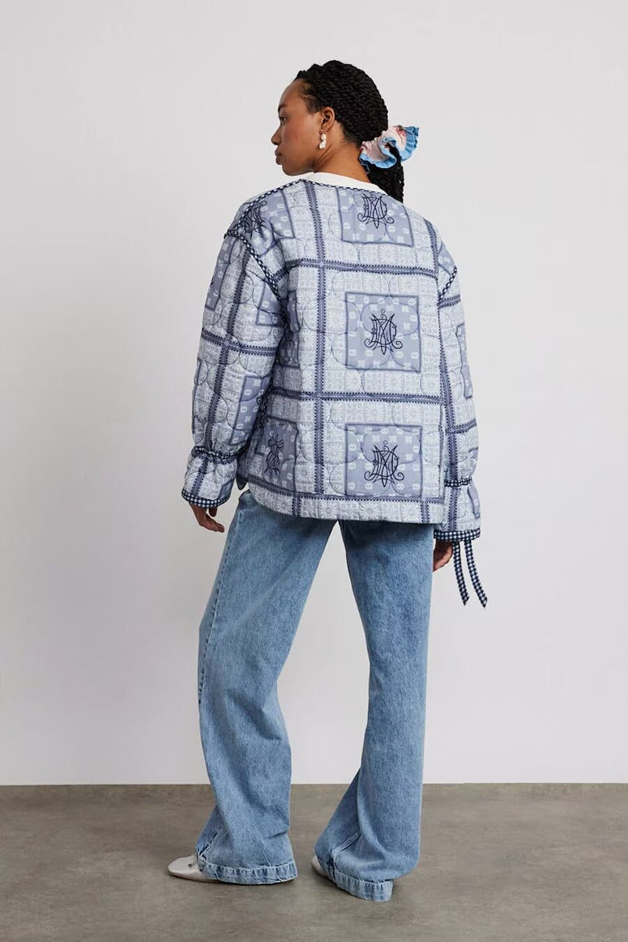 Manteau rembourré en coton à carreaux double face pour femme, vêtement décontracté pour l'automne et l'hiver