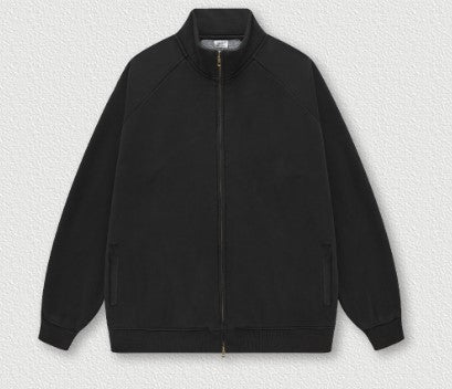 Veste polaire ample à fermeture éclair Raglan délavée rétro lourde de marque automne hiver 350G