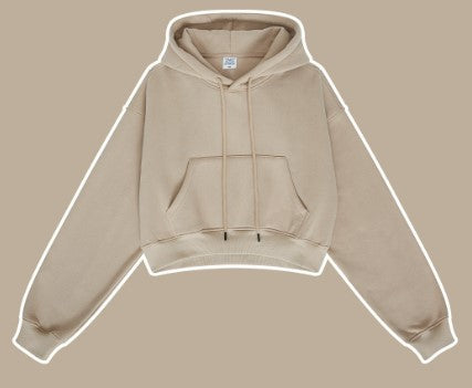 Clothing Autumn Winter Retro Hooded Pullover Women's Fleece-lined Thickened Sexy Short Women's Sweater