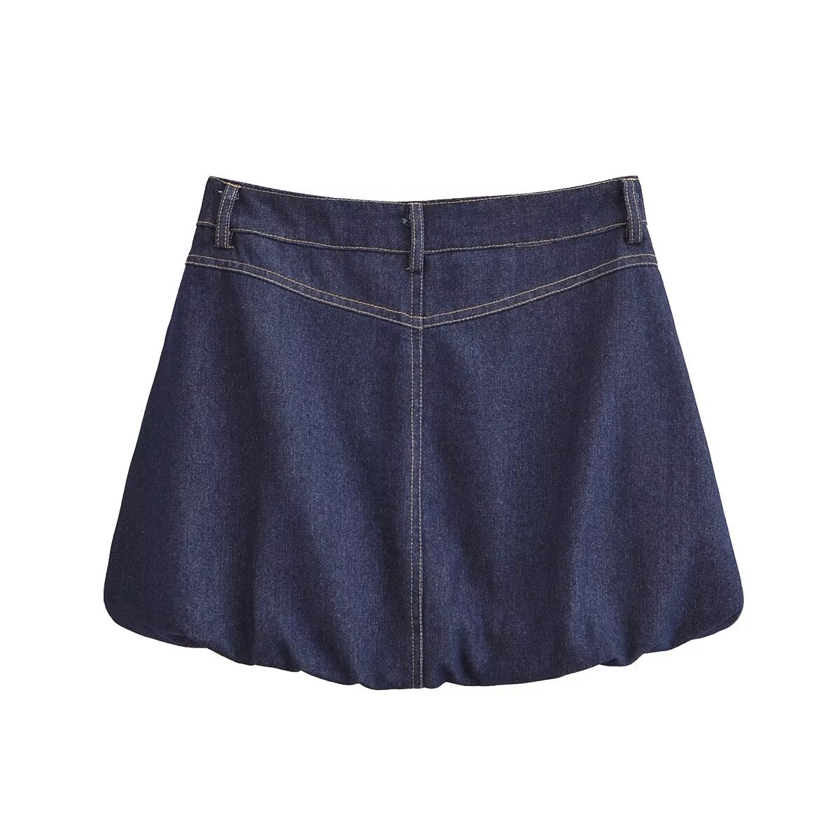 Summer Women Clothing Stylish Simple Balloon Denim Skirt