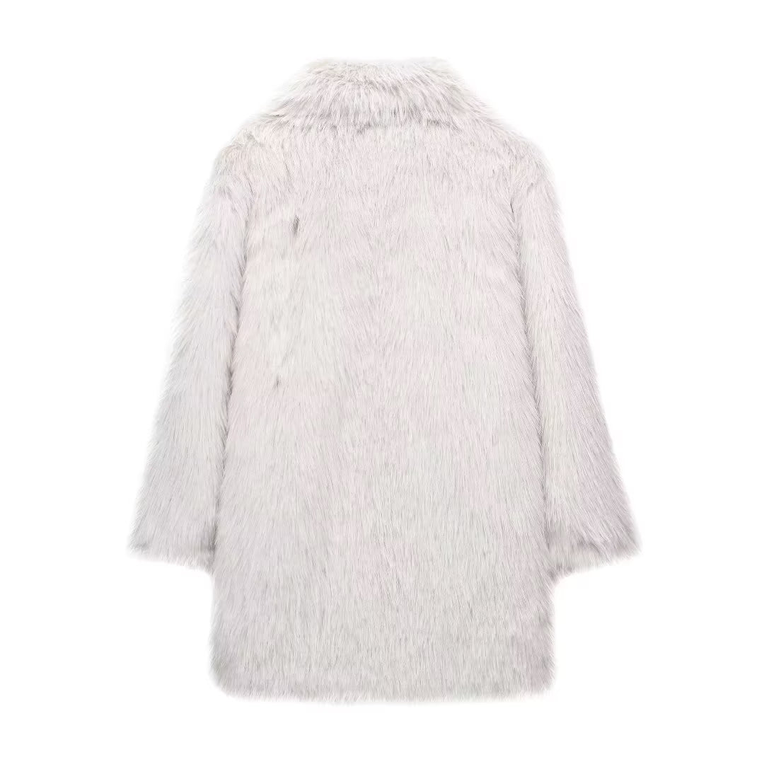 Winter Artificial Fur Effect Coat Coat