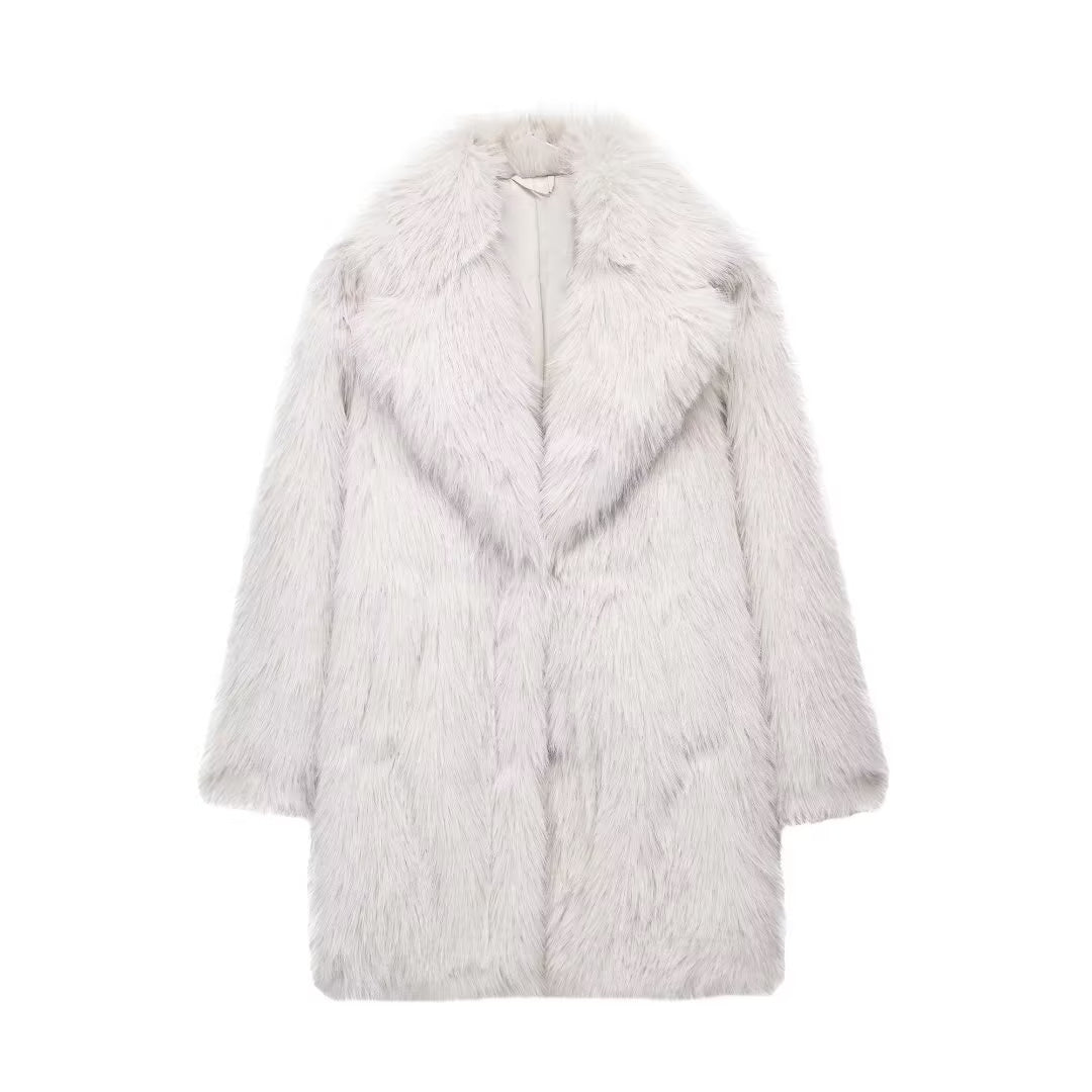 Winter Artificial Fur Effect Coat Coat