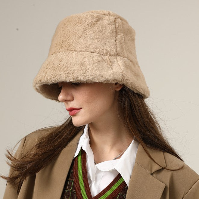 Bucket Hat Women Autumn Winter Day Hat Warm Thickened Bucket Hat Tide