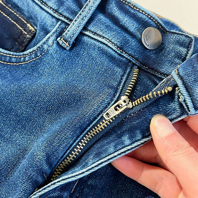 Jeans lavés chauds brodés à la main vintage