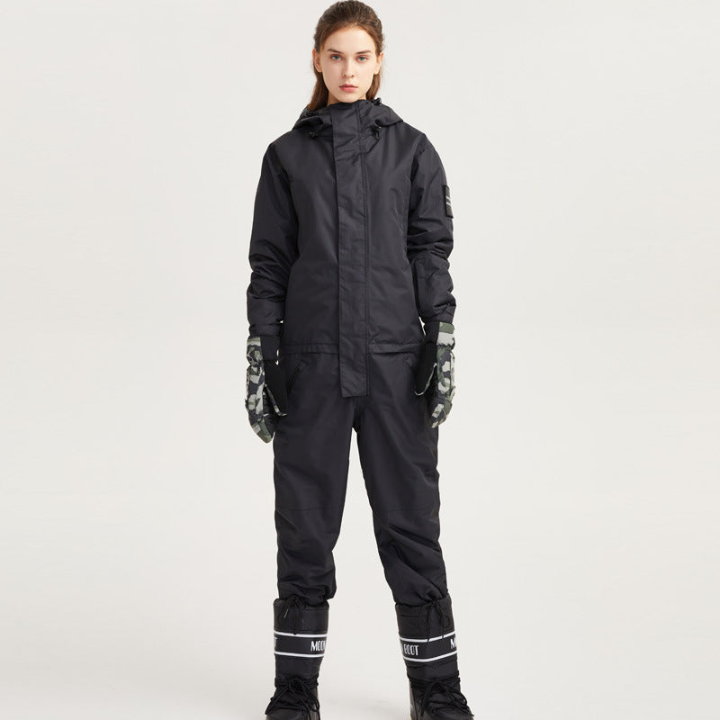 Detachable ski trouser suit