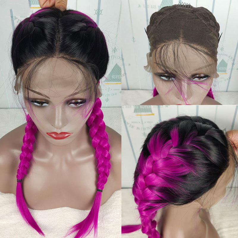 European And American Fashion Hot Models Big Braids Dirty Braids Half-hand Hooks Star Wigs