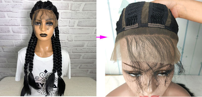 European And American Fashion Hot Models Big Braids Dirty Braids Half-hand Hooks Star Wigs