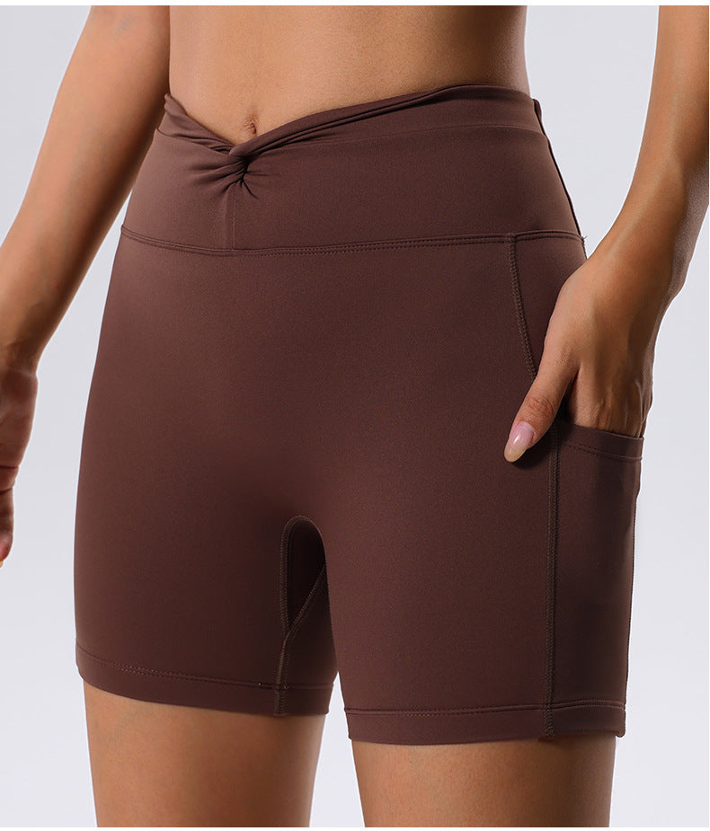 Summer High Waist Hip Raise High Waist Yoga Shorts