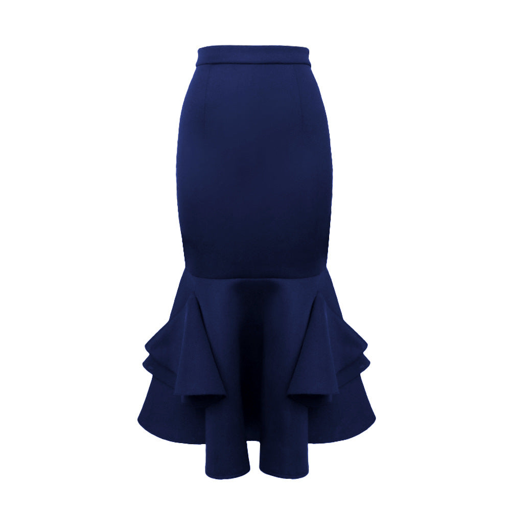 Autumn New High Waist Comfort Skirt Daily Commute Style Slim Fit Slimming Fishtail Skirt Bustskirt