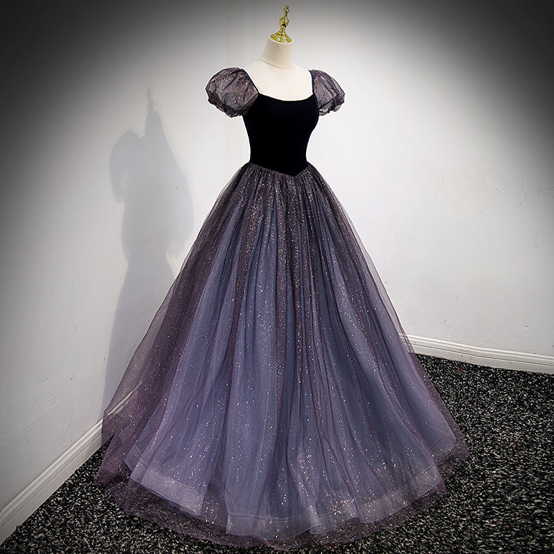 Evening Dress Female Purple French Princess Puffy Long Dress