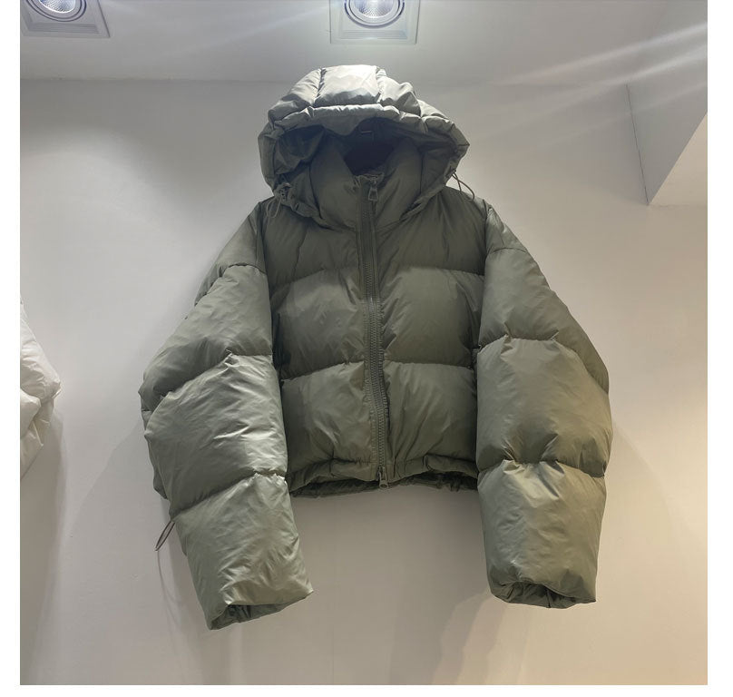 Women's Short Down Jacket 90 White Duck Down Bread Coat