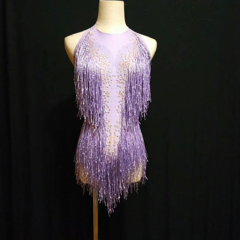 Yoga Ballet National Standard Dance Suit Tassels