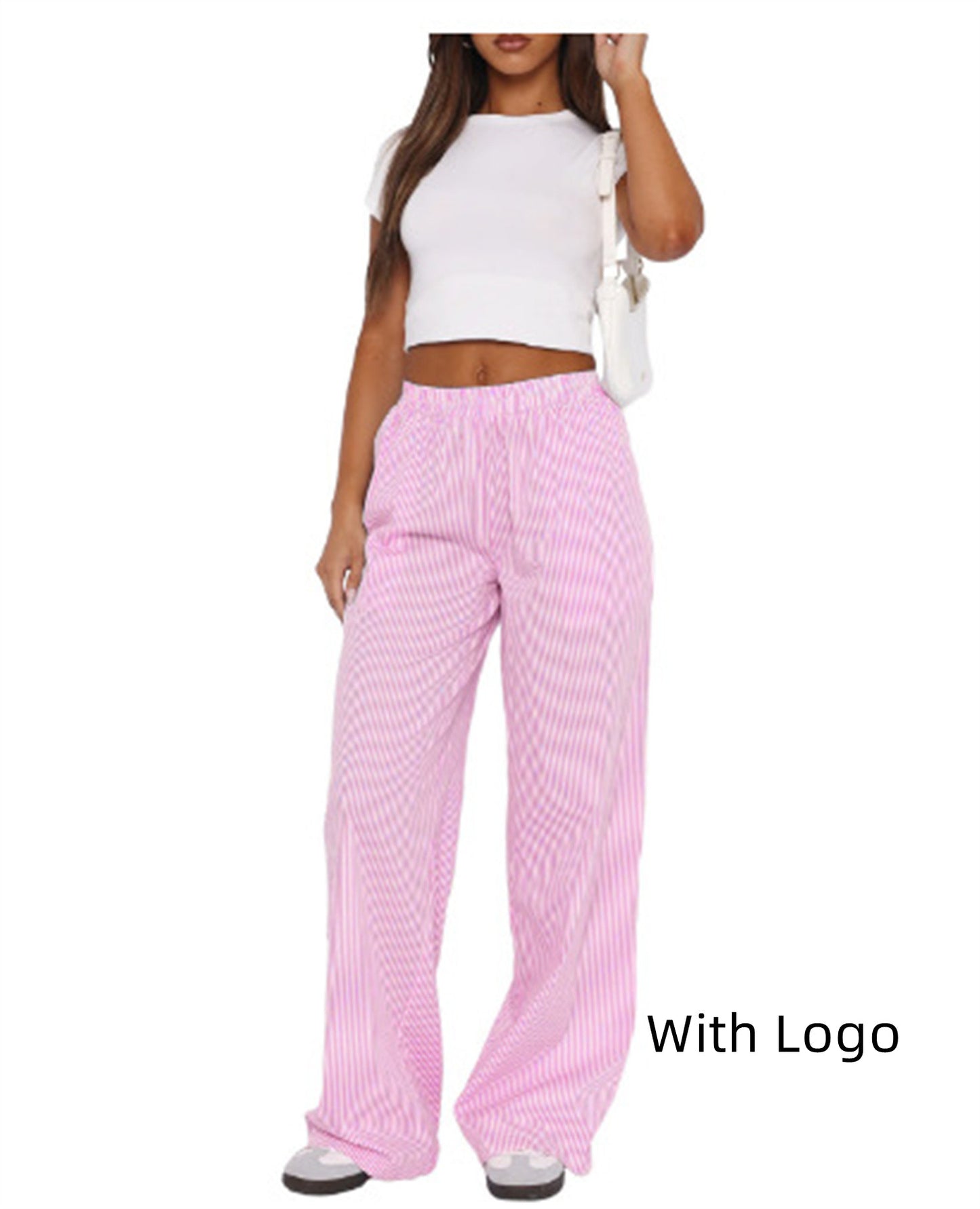 Women's Fashionable Loose High Waist Trousers