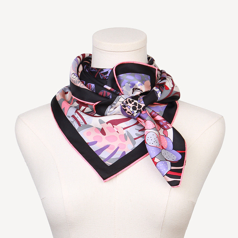 Women Fashion 16mm Thicken Twill Silk Scarf Shawl