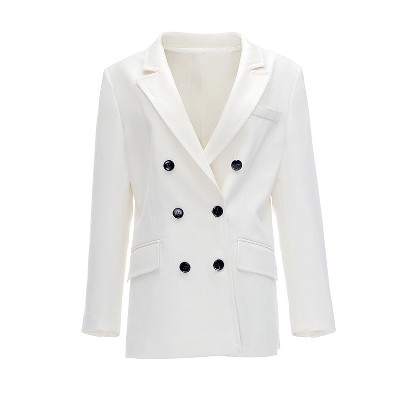 Vocal-End Elegant Prick Stitch Blazer Autumn Winter Thickened Counter Quality Coat for Women