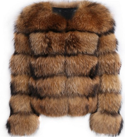 Fur Coat Imitation Raccoon Fur Fur Stitching Women Fur Coat