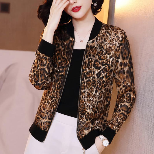 Women's Long-sleeved Zipper Baseball Jacket Temperament Youthful-looking