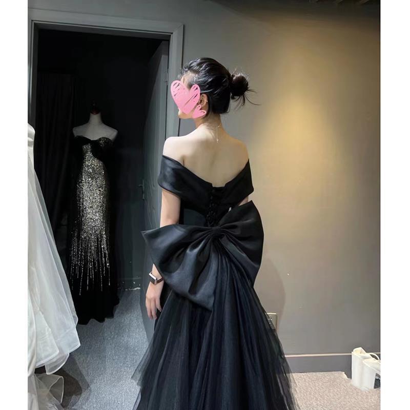 High-end HD Black Evening Dress For Women